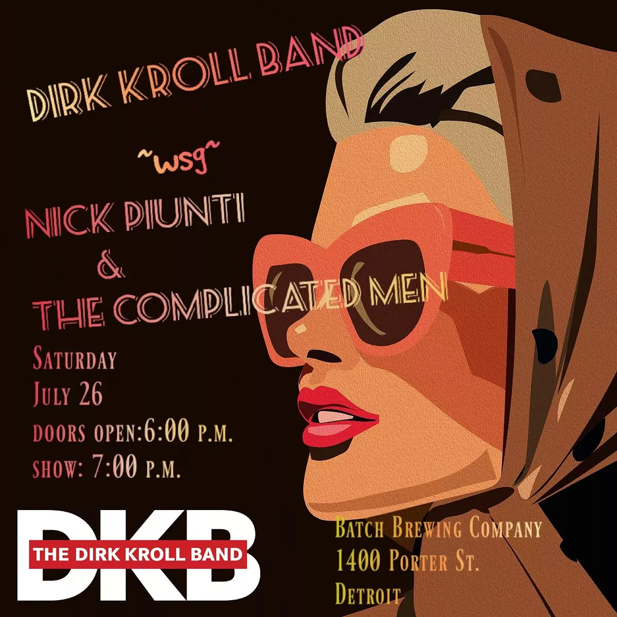 DIRK KROLL BAND LIVE! @ Batch Brewing Company wsg Nick Piunti & The Complicated Men