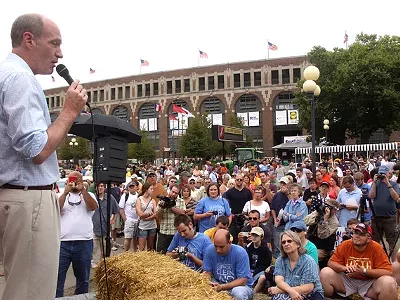 U.S. Rep. Thaddeus McCotter in Iowa for last year's presidential straw poll.