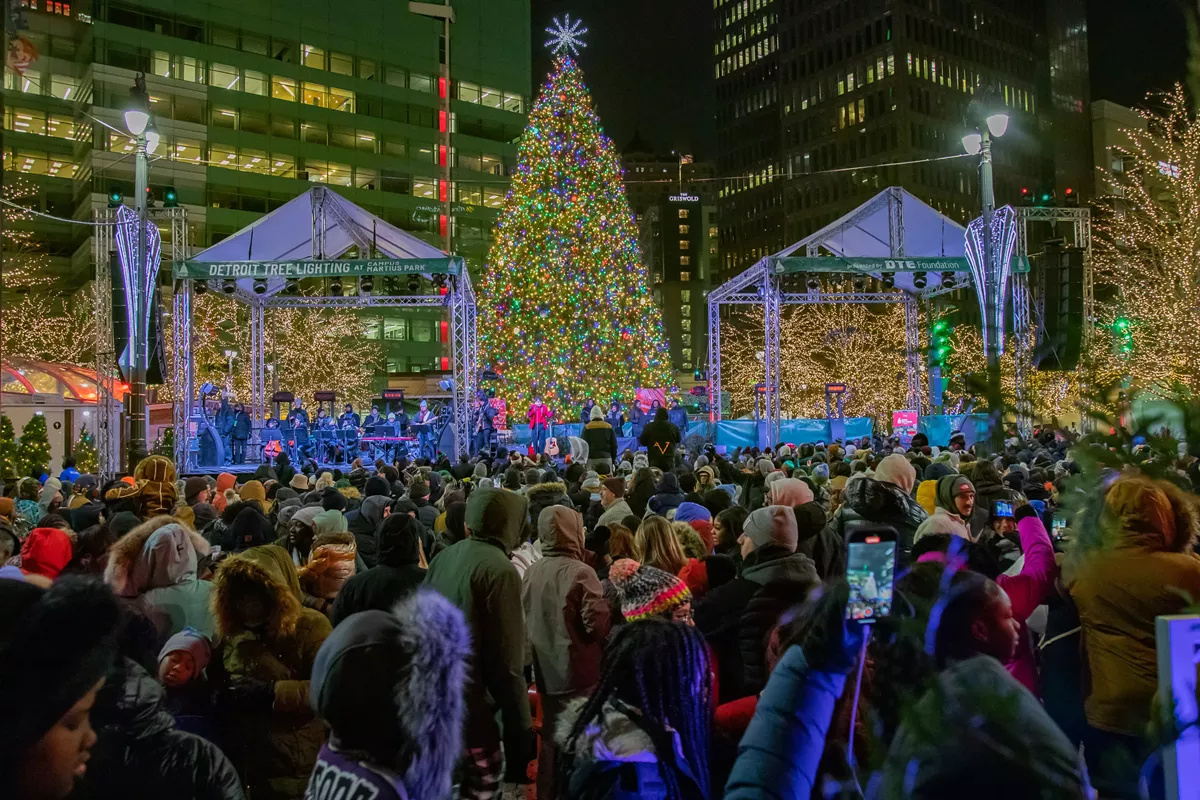 Downtown Detroit Tree Lighting 2025