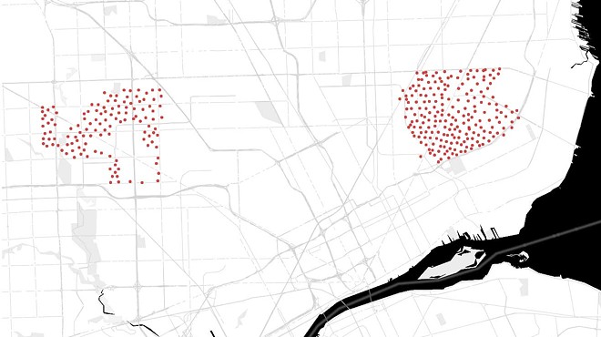 A leaked document revealed the of 25,580 ShotSpotter sensors around the U.S., including two clusters in Detroit.