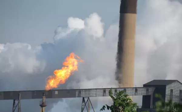 Zug Island is the site of pollution-spewing industrial plants in River Rouge, just south of Detroit.