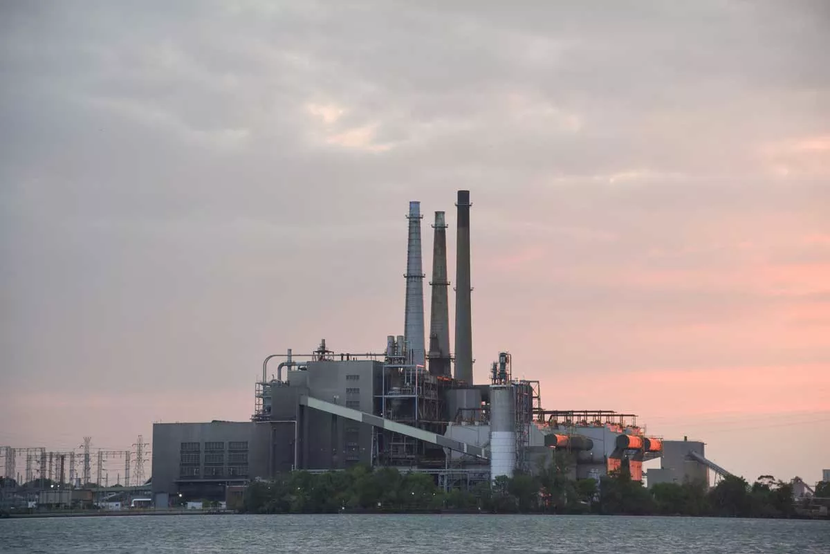 Image: Zug Island at sunset.