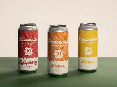 Pleasantea comes in 16oz cans with 10mg of THC each.