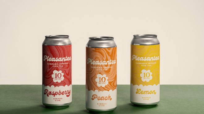 Pleasantea comes in 16oz cans with 10mg of THC each.