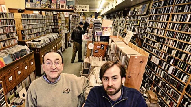 Enocore's Peter Dale with employee-musician Tadd Mullinix.