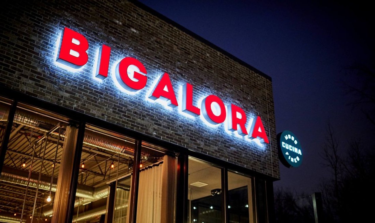   Bigalora Wood Fired Cucina  
711 South Main St., Royal Oak; (248) 544-2442; Monday-Thursday 3 p.m.-10 p.m., Friday 11 a.m.-11 p.m., Saturday-Sunday 10 a.m.-10 p.m.
Michigan&#146;s first biga fermented pizza, Bigalora ferments its pizzas for 72 hours before cooking them for 90 seconds in a 900-degree oven. The restaurant has everything to be expected of an Italian place: pizza (red and white), meatballs, pasta, chicken parmesan, salad, and minestrone soup. Additionally, Bigalora has some unusual plates for its Italian roots, like a crispy Brussels sprouts appetizer, wood roasted salmon, and Tuscan steak frites. There are also vegetarian and gluten-free option for many items, including all of the pizzas and pastas. Bigalora prides itself on using no commercial yeast or added sugar, under the philosophy that the company feeds its dinees &#147;like family.&#148; 
Photo via Bigalora Wood Fired Cucina / Facebook