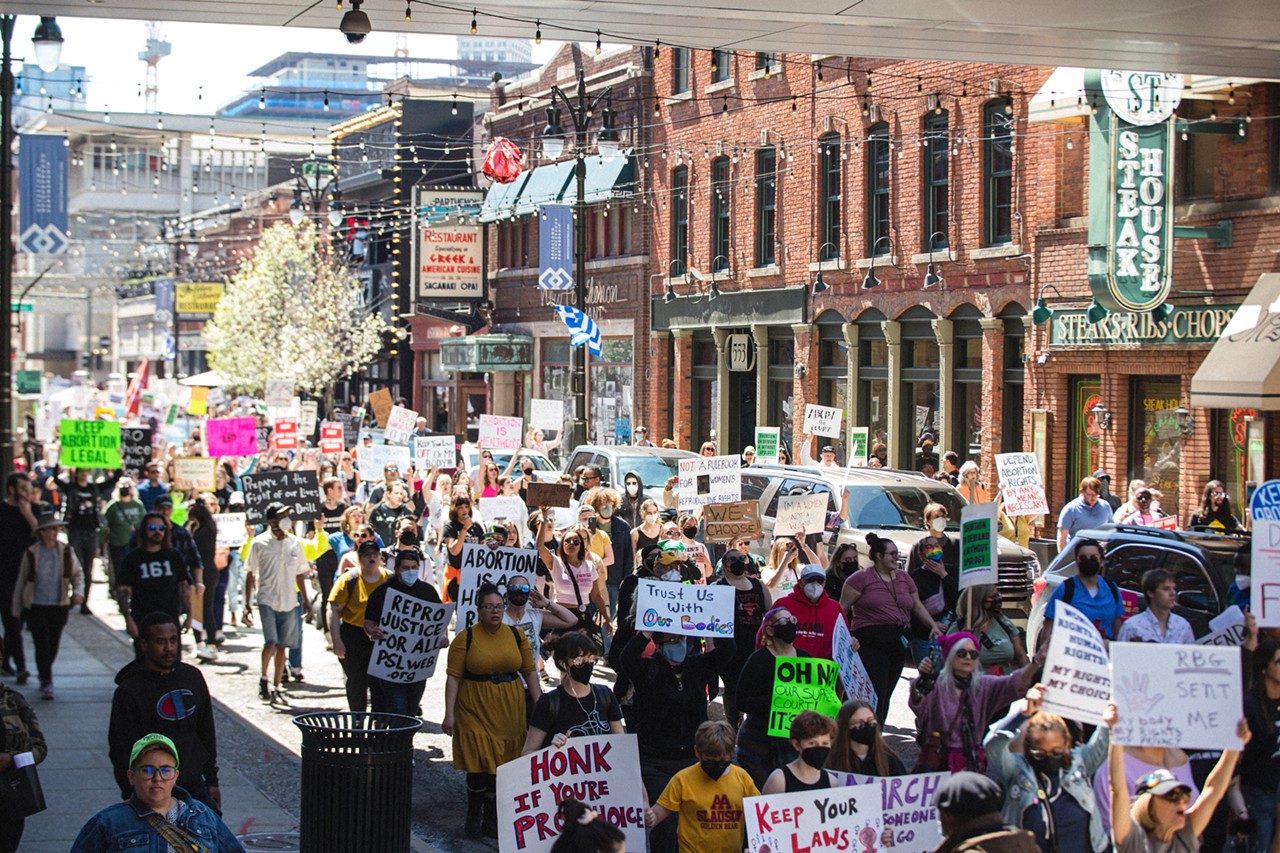 Everyone we saw marching for reproductive rights in Detroit on Saturday