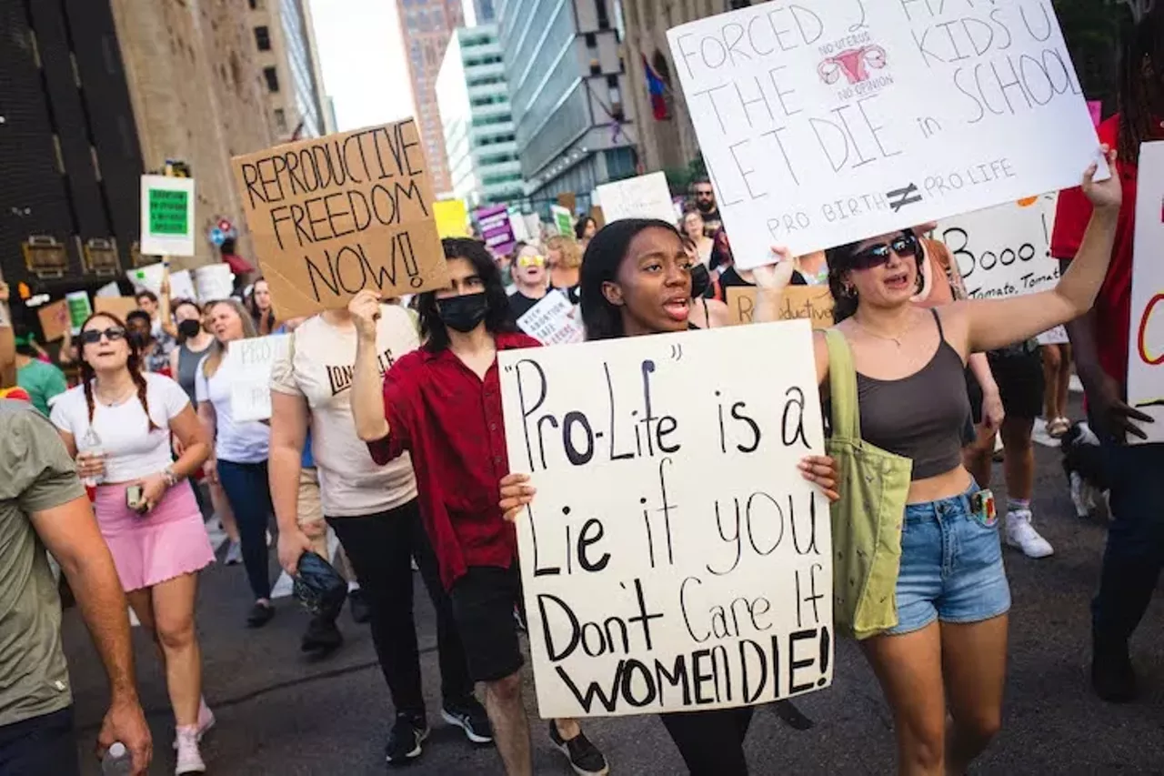 Image: Everyone we saw marching in Detroit for reproductive rights after 'Roe v. Wade' was overturned on Friday