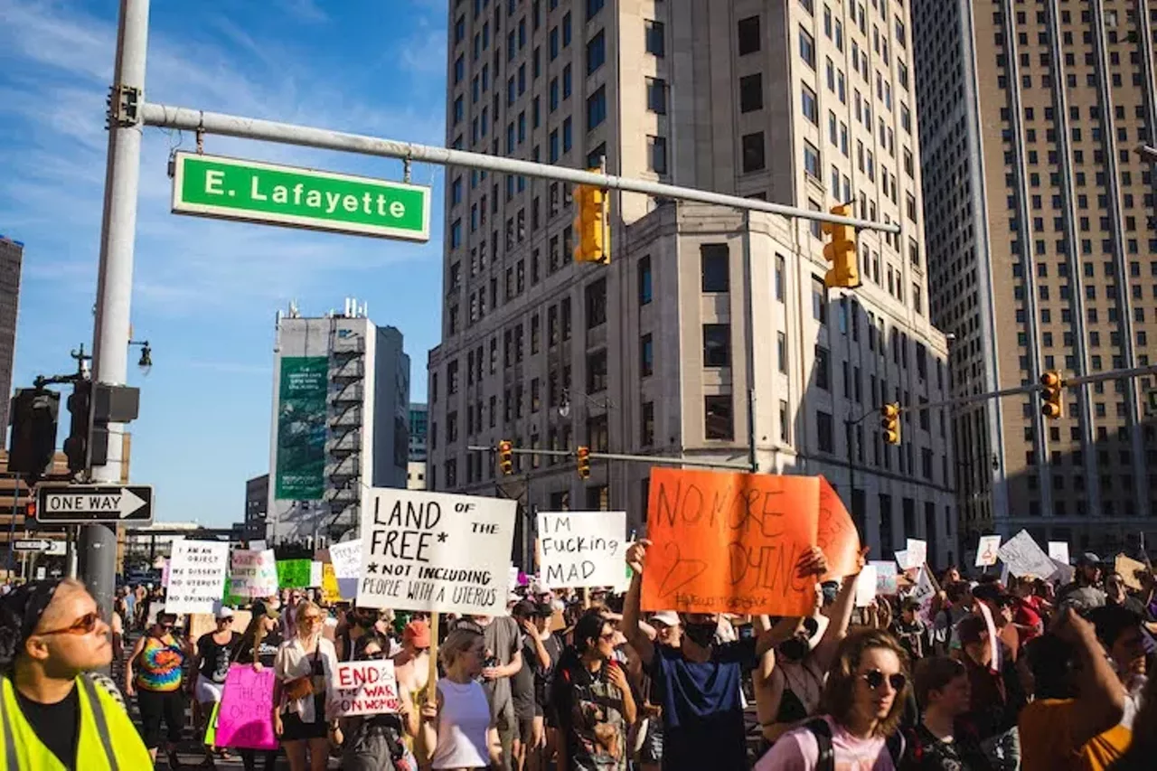 Image: Everyone we saw marching in Detroit for reproductive rights after 'Roe v. Wade' was overturned on Friday