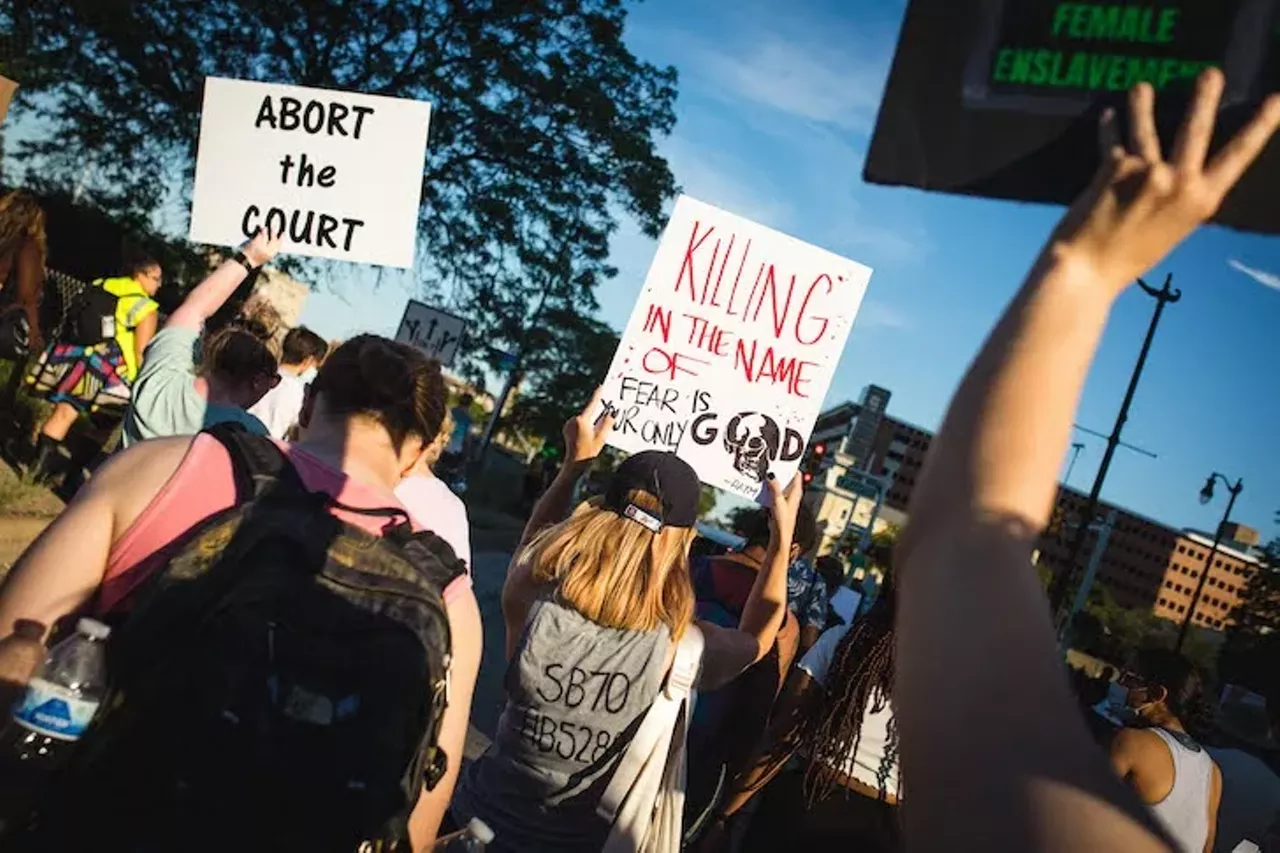 Image: Everyone we saw marching in Detroit for reproductive rights after 'Roe v. Wade' was overturned on Friday