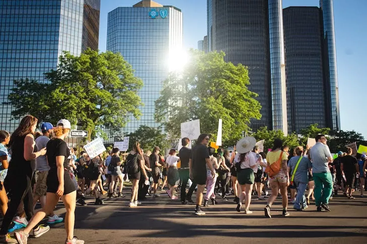 Image: Everyone we saw marching in Detroit for reproductive rights after 'Roe v. Wade' was overturned on Friday