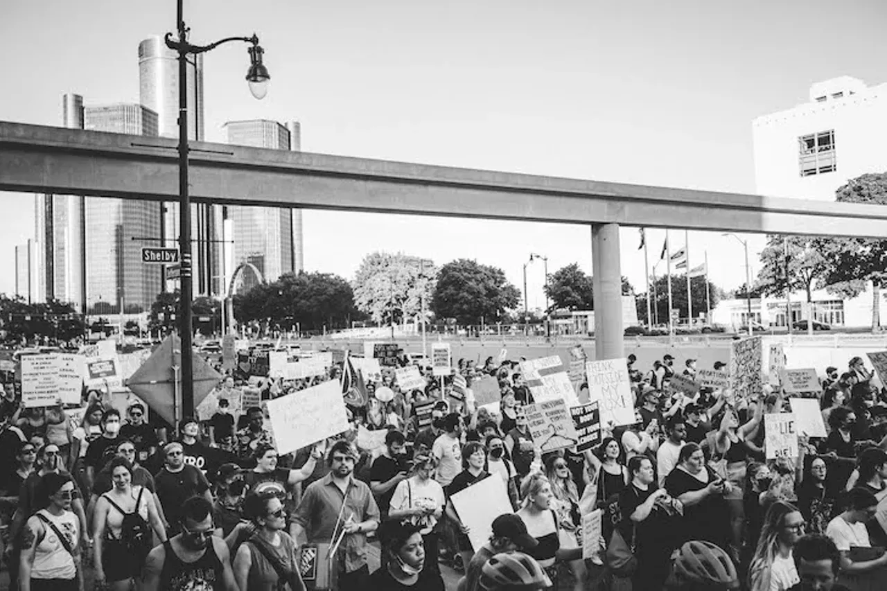 Image: Everyone we saw marching in Detroit for reproductive rights after 'Roe v. Wade' was overturned on Friday