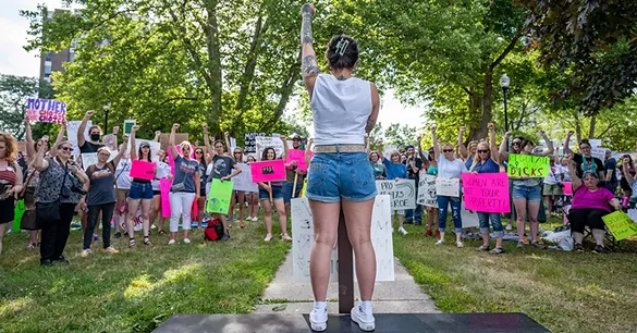 Image: Everyone we saw rallying at the Downriver Rally for Bodily Autonomy in Wyandotte