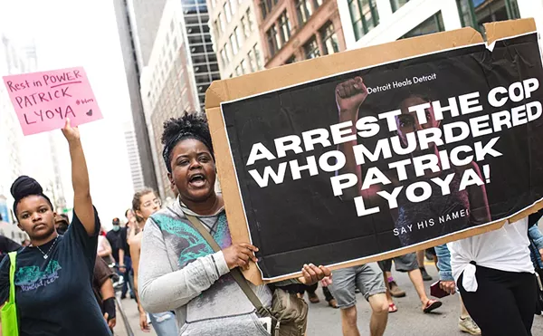 A protest in support of Patrick Lyoya after he was fatally shot by a Grand Rapids cop.