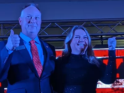 Michigan Rep. Matt Maddock and his wife Meshawn Maddock, co-chair of the Michigan GOP, were among the 16 fake electors.