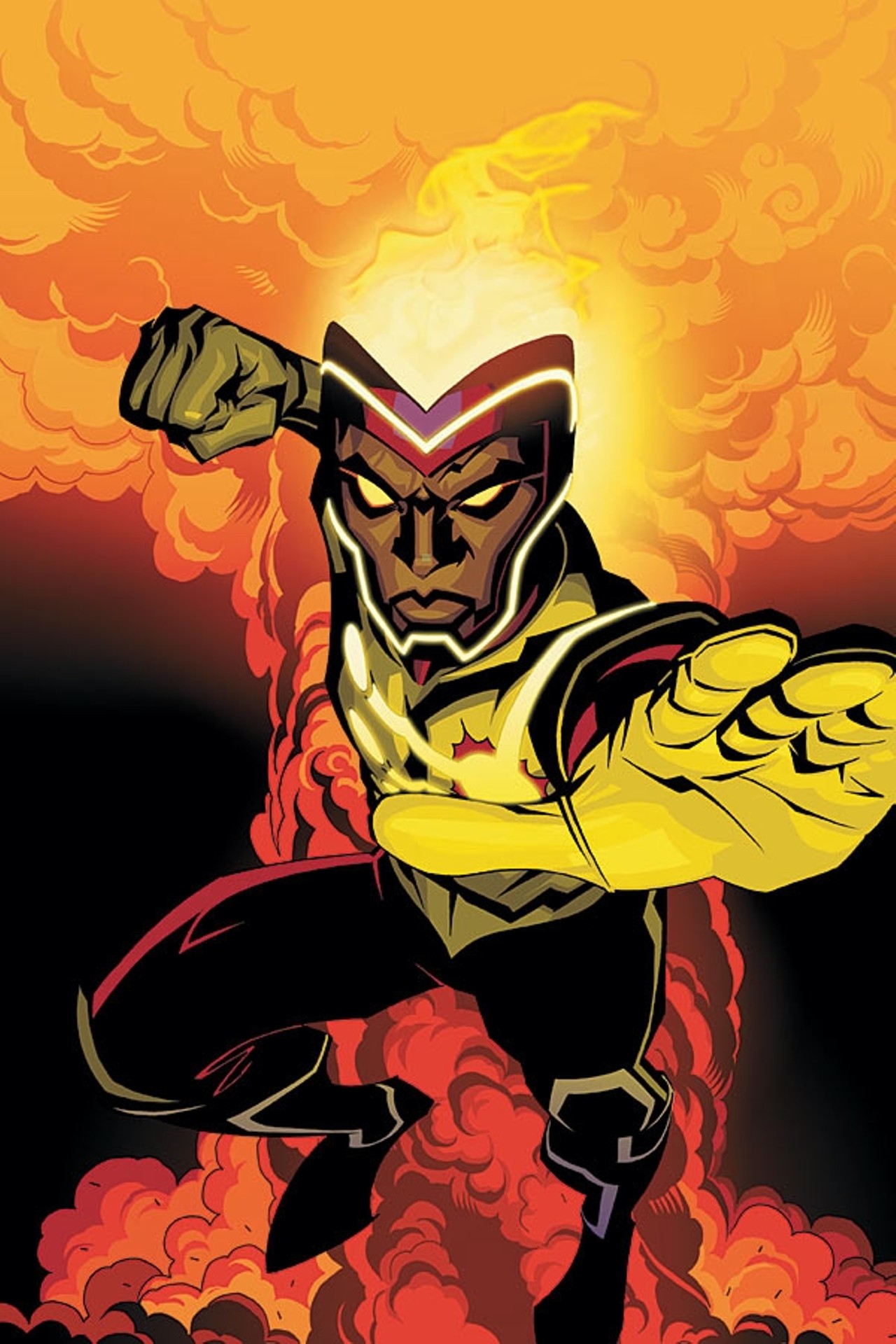 Firestorm
Like Green Lantern and Deathlok, there have been a few different Firestorms over the years. It’s the Jason Rusch version who is from Detroit – a 17-year-old who found himself gifted with the powers of the firestorm matrix. He’s a sort of nuclear man with a fiery head. The current version of the character has Rusch and original Firestorm Ronnie Raymond inhabiting the same Firestorm body.