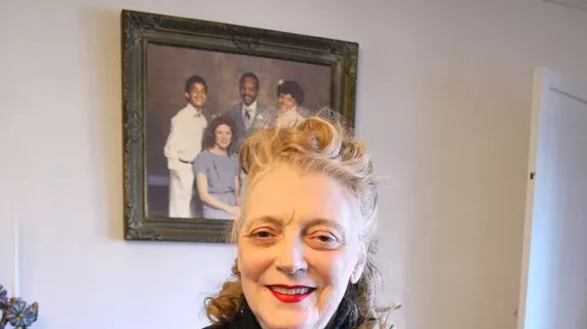 Patricia Duff inside her home flower shop.