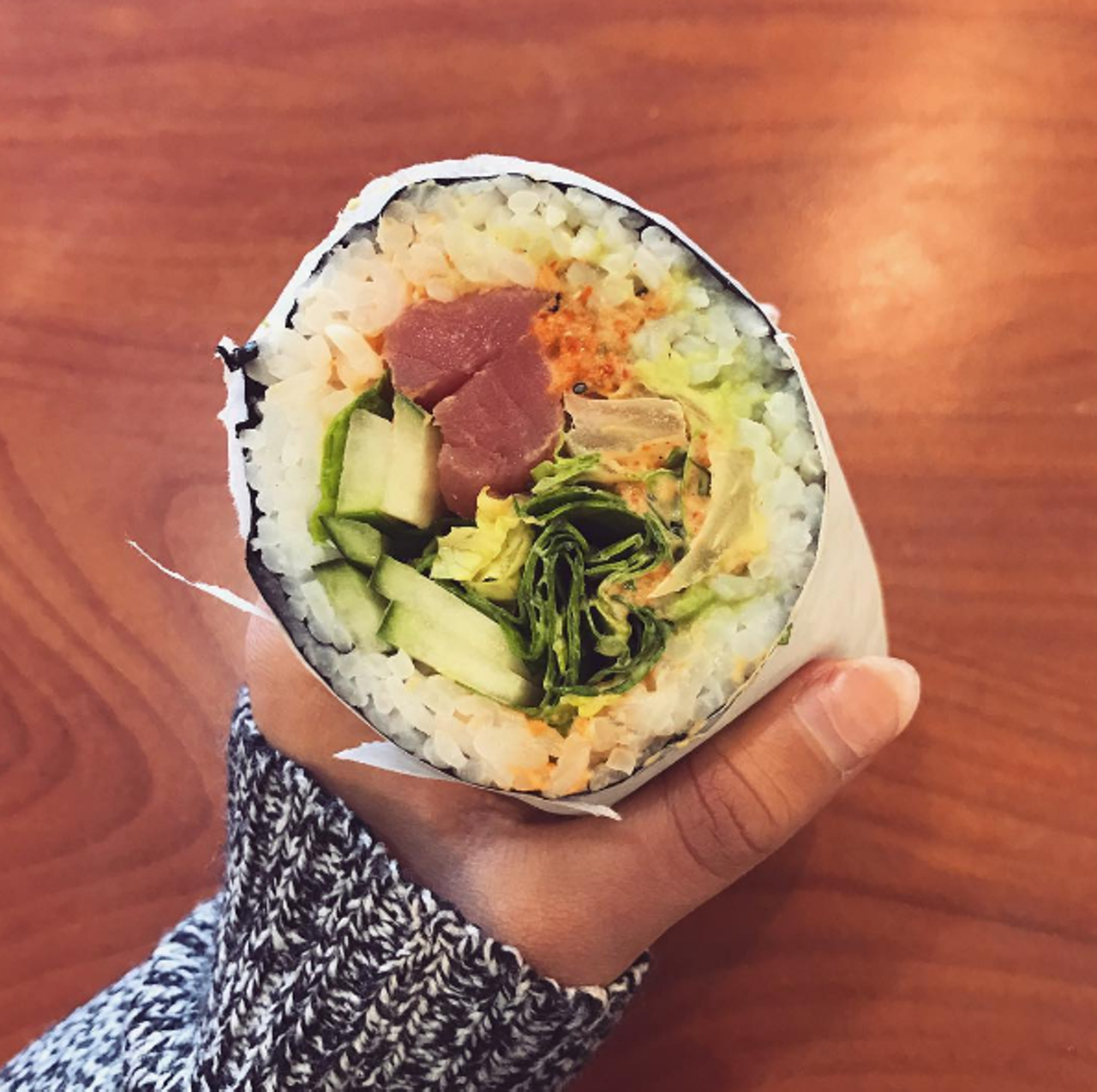 Not: Sushi burrito
Then again, we've seen other food trends that simply had a hard time executing around here. Case in point, the sushi burrito. We're not particularly known for sushi anyway. Why not get that part right, before attempting at this hybrid?
Photo via @tanlikesfood