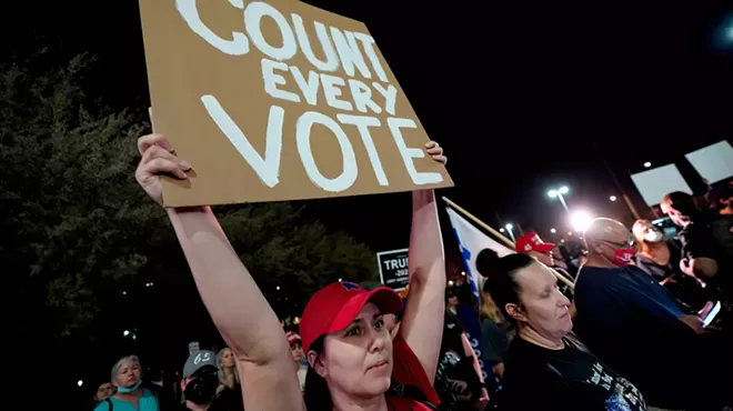 Supporters of President Donald Trump gathered in Detroit to protest the election in November 2020.