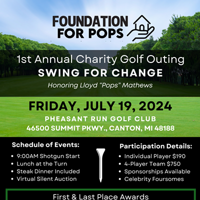 Foundation For Pops’ 1st Annual Swing For Change Charity Golf Outing