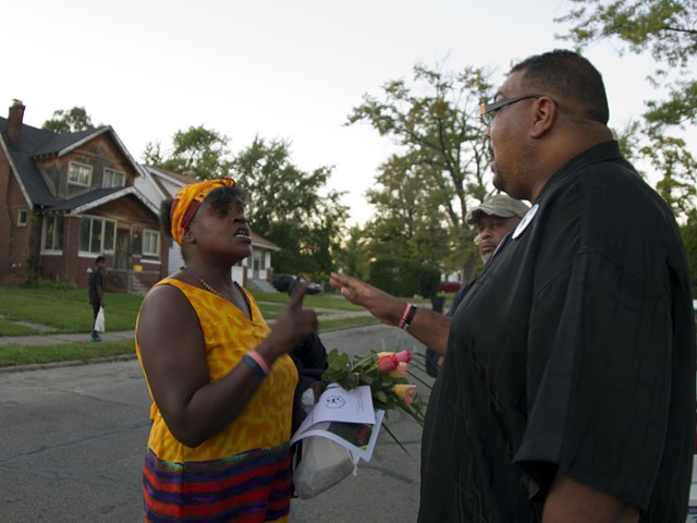 Malik Shabazz, right, built a reputation as a courageous activist who routinely confronted crime and racism.