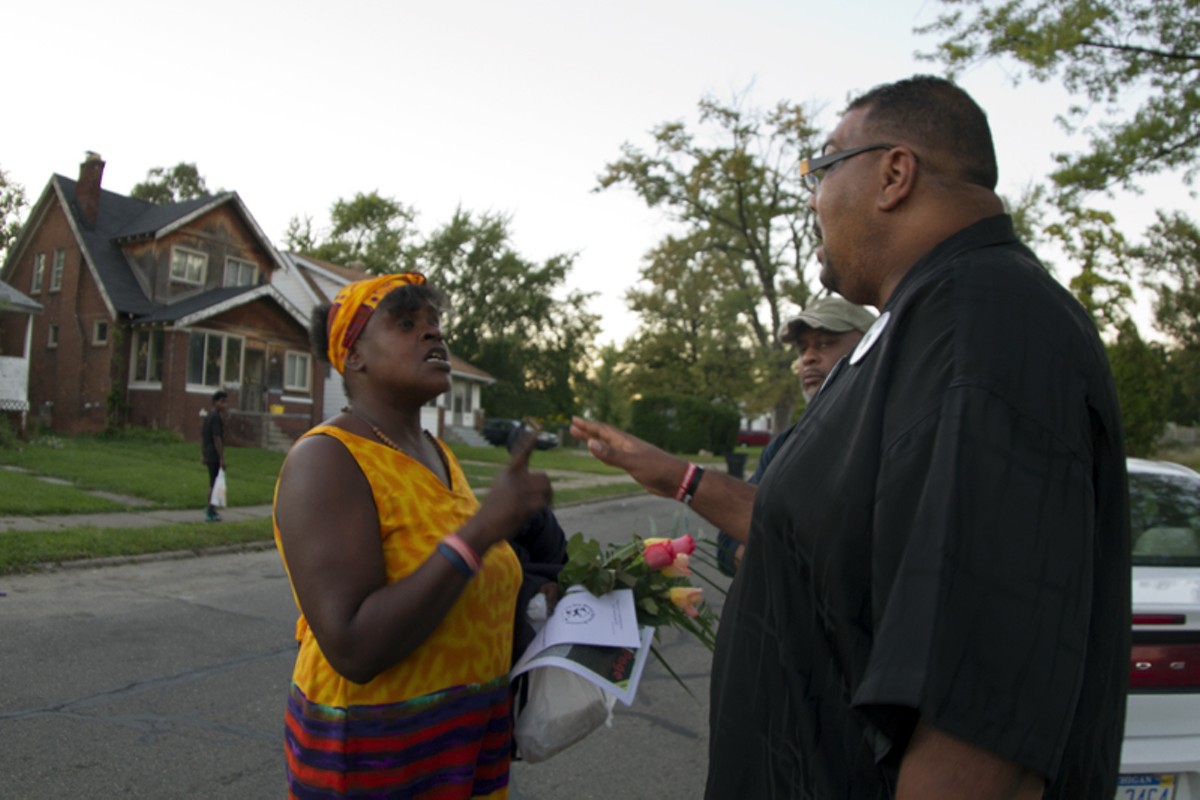 Malik Shabazz, right, built a reputation as a courageous activist who routinely confronted crime and racism.