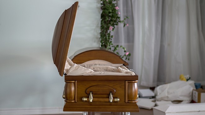 Stock image of a funeral home.