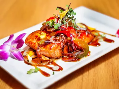 Teriyaki salmon.