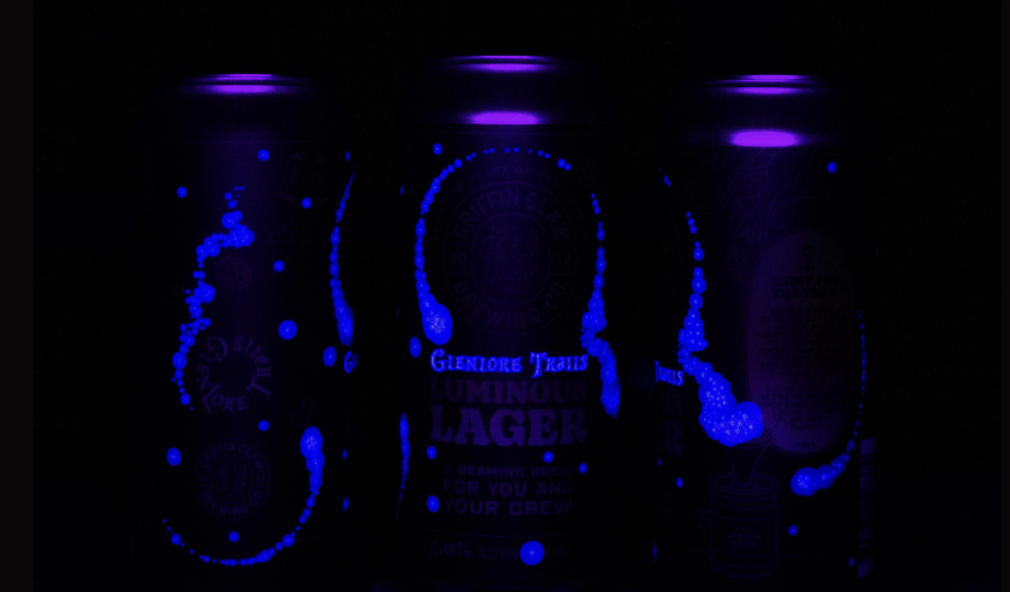 Made by Griffin Claw Brewing Co., the Glenlore Trails’ Luminous Lager is served in a glow-in-the-dark can.