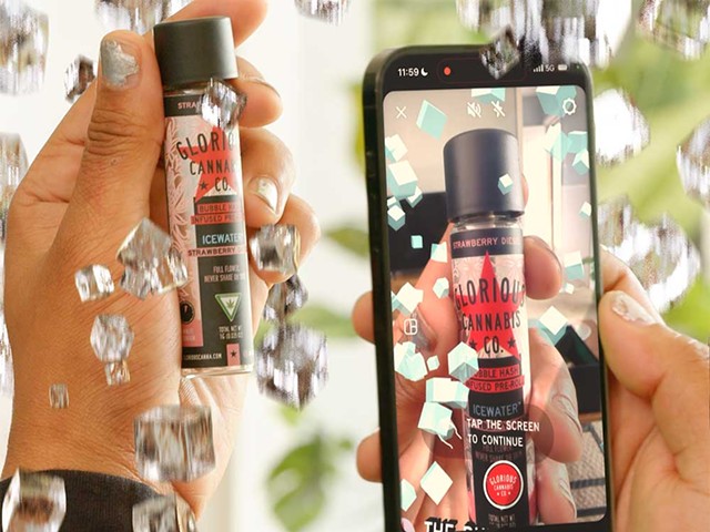 Glorious Cannabis is using AR technology to promote its Icewater pre-rolls.