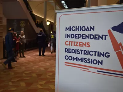 The Michigan Independent Citizens Redistricting Commission holds a public hearing in Lansing.