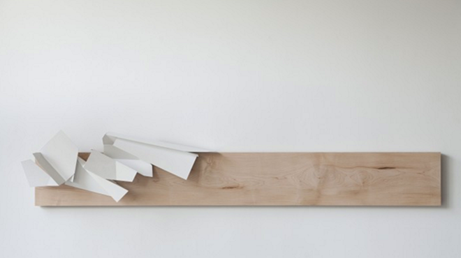 the other night, dear... hard maple, steel & paint. 8' x 14" x 6'