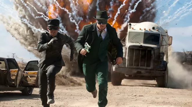 The bromance is platonic: Chou (left) and Rogen in Green Hornet.