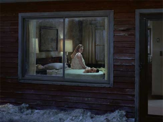 &quot;Untitled (Birth)&quot; from Beneath the Roses,
the body of photographs in Gregory Crewdson: Brief Encounters.