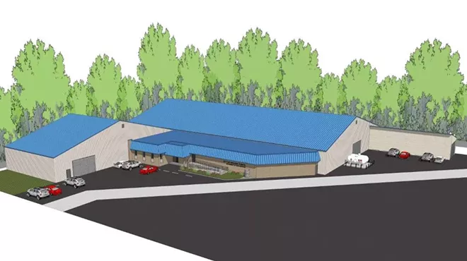 Rendering of the proposed warehouse.