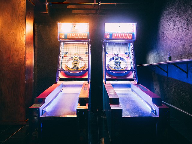 The New Dodge Lounge now has arcade games, including skee-ball.