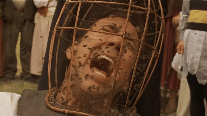 Nicolas Cage in the box office bomb The Wicker Man.