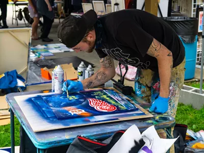Artists gotta art at the Hazel Park Art Fair.