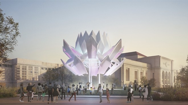 A rendering of the outdoor performance space Midtown Detroit Inc. hopes to build at the Detroit Institute of Arts.