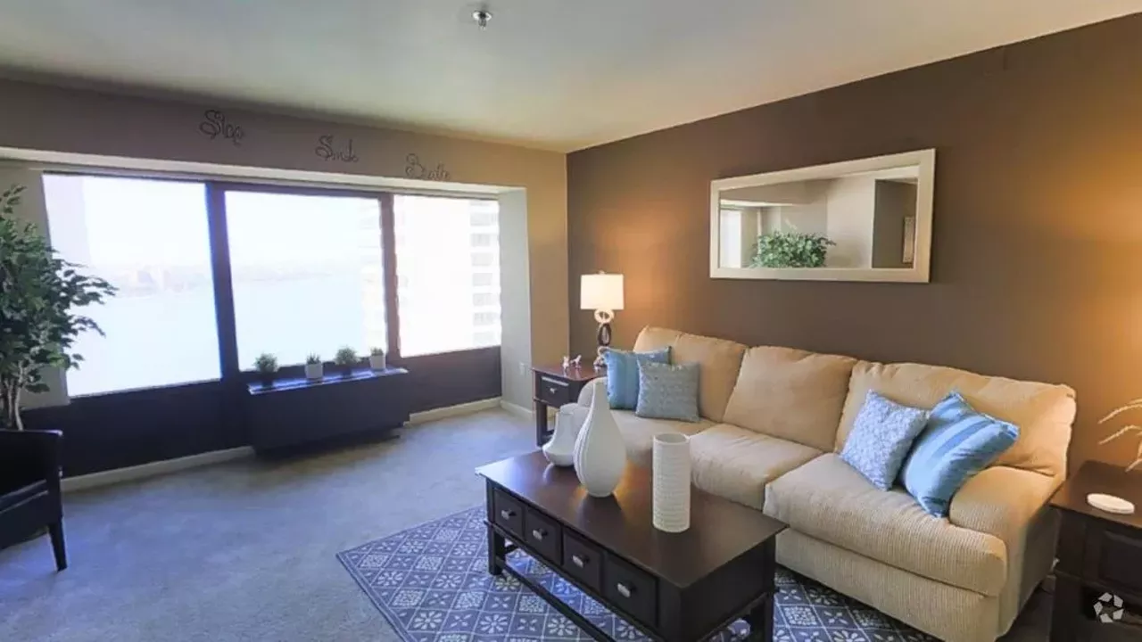 Downtown | $1,100 | 553 sq. ft | Studio 100 Riverfront Dr., Detroit, MI A place for your plants, your decorative pots, and your wall decals.