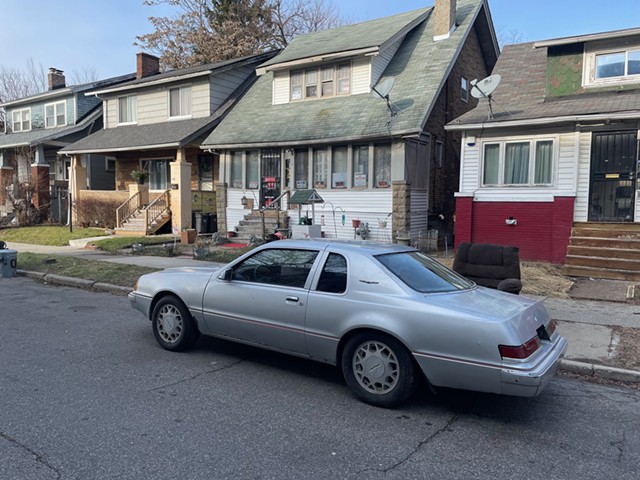 Bob Nelson’s 1985 Ford Thunderbird was towed from outside his Highland Park home.