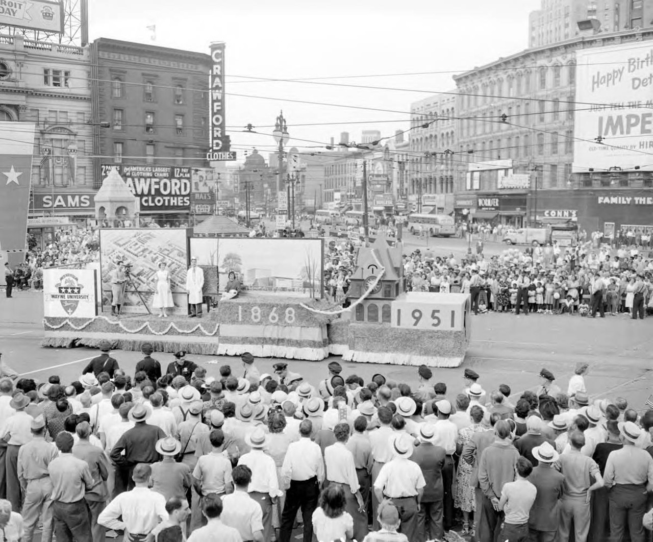 Historic photos from Detroit’s 250th birthday celebration in 1951