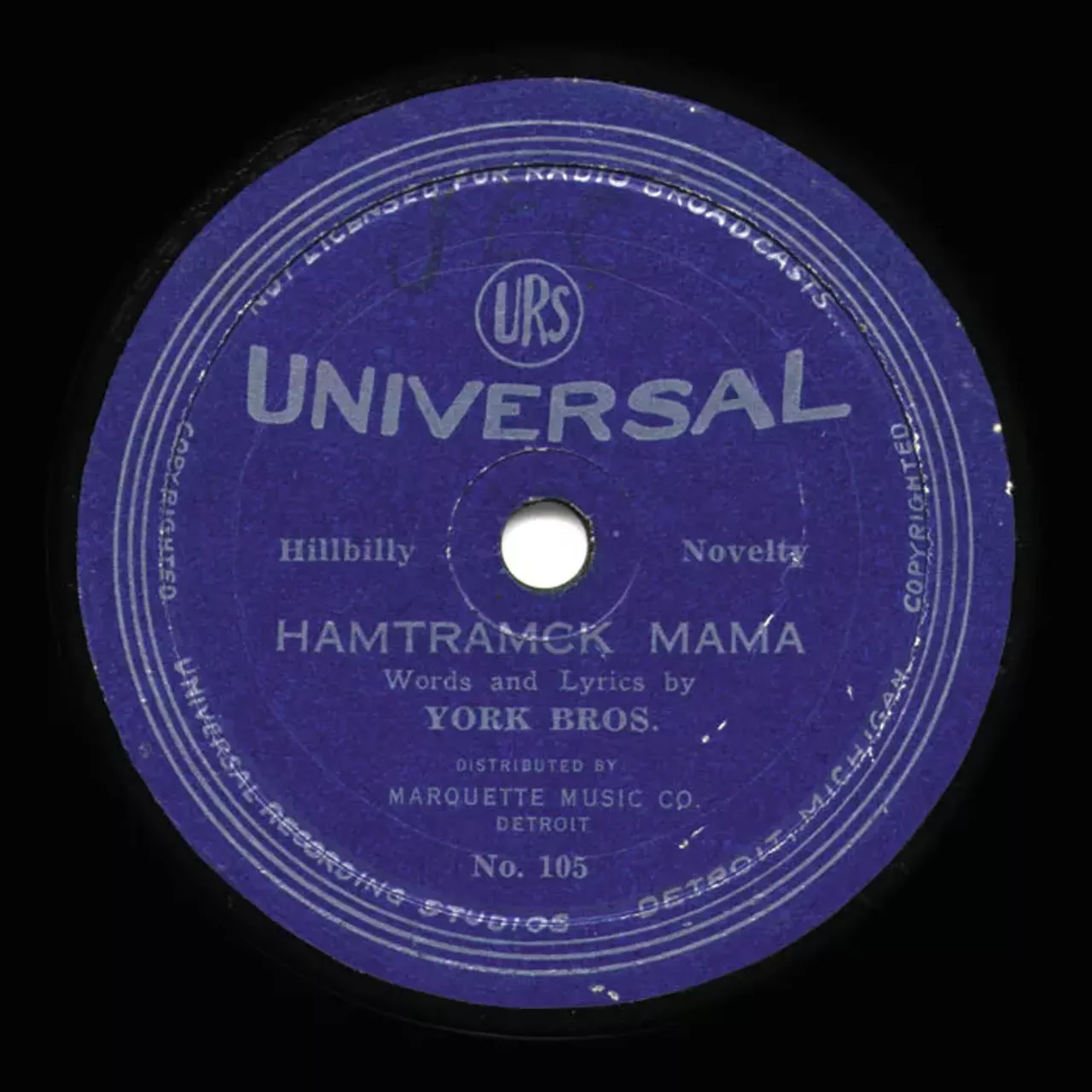 “Hamtramck Mama” record by the York Bros.