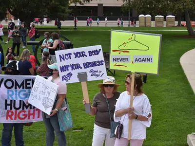 Hundreds rally at the state Capitol for the MI Body MI Choice event on Oct. 2, 2021.