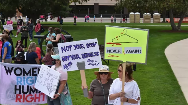 Hundreds rally at the state Capitol for the MI Body MI Choice event on Oct. 2, 2021.