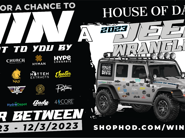 House of Dank Cannabis Company Announces the "High Ride Giveaway" – Your Chance to Win a Jeep Rubicon 4xe!