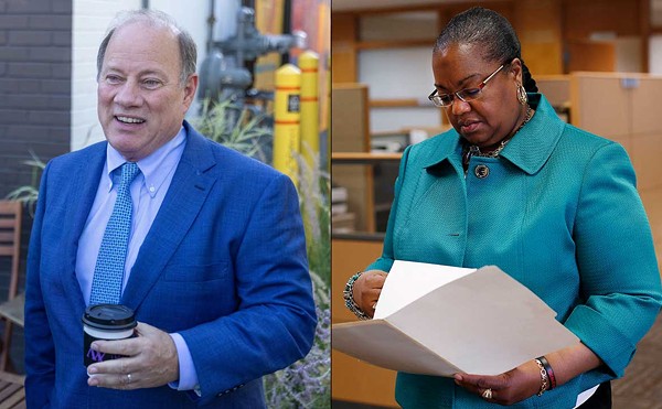 Mayor Mike Duggan, left, and Wayne County Prosecutor Kym Worthy are at odds over a case of disappearing documents.