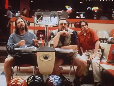 From left: Jeff Bridges, John Goodman, and Steve Buscemi in The Big Lebowski.