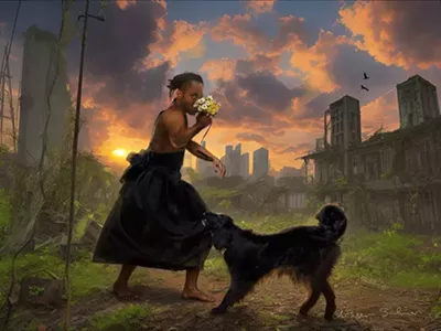 “In The Silence of the Ruins, We Speak” by Ackeem Salmon.
