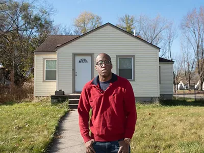 Jerry Flynn Dale stands in front of Def Sound Studio at 18315 Winthrop Ave., Detroit.